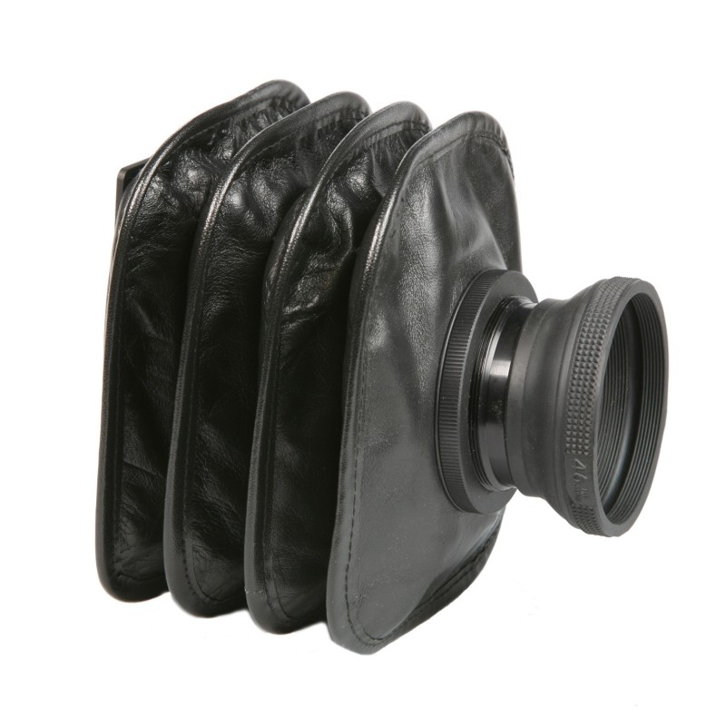 Soffietto in pelle con lente di ingrandimento per 6x12cm