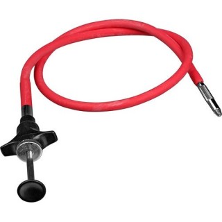 Scatto Flessibile rivestimento in plastica rosso con blocco a disco (50cm)