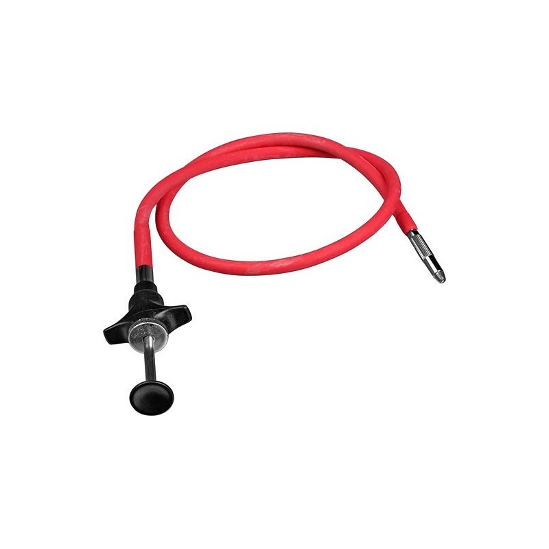 Scatto Flessibile rivestimento in plastica rosso con blocco a disco (50cm)