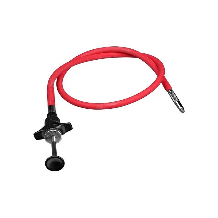 Scatto Flessibile rivestimento in plastica rosso con blocco a disco (50cm)